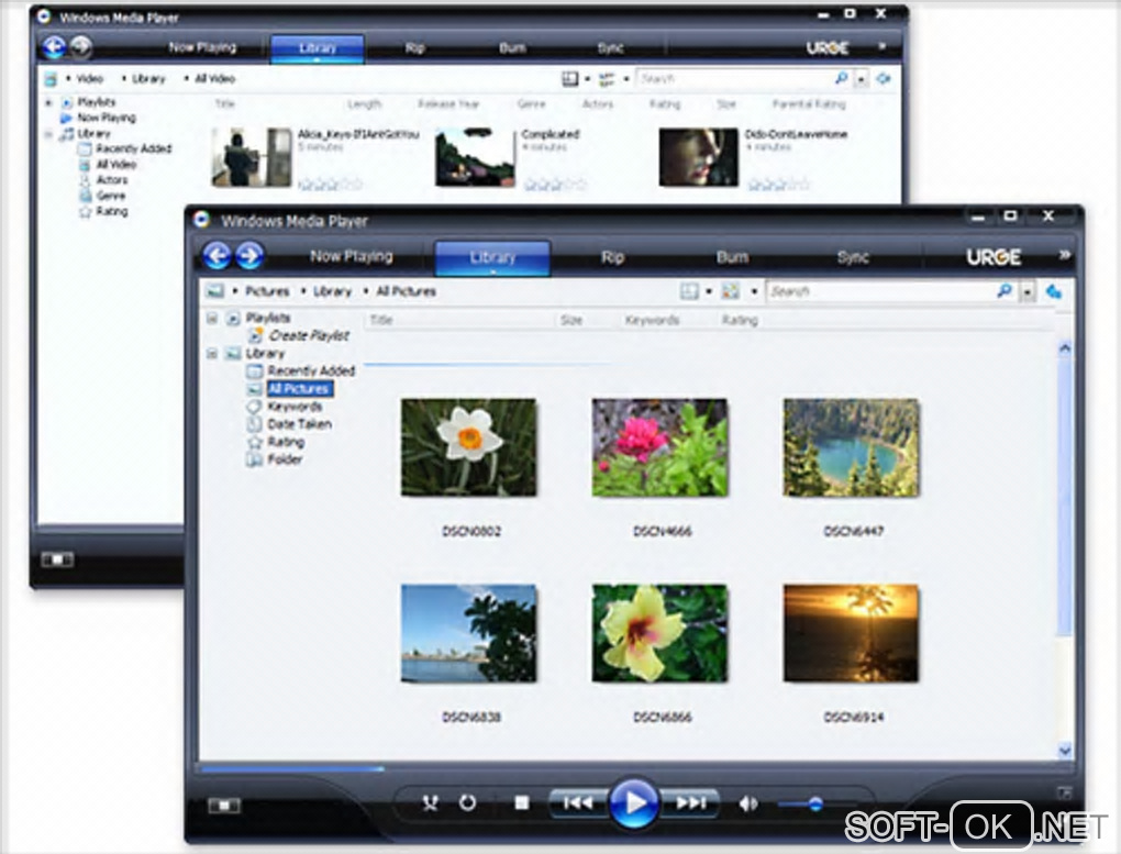 Screenshot №2 "Windows Media Player 11"