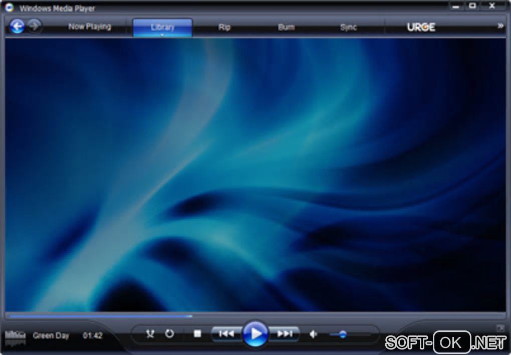 The appearance "Windows Media Player 11"