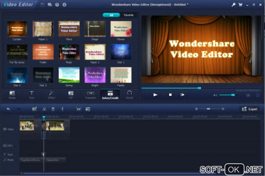 Screenshot №2 "Wondershare Video Editor"