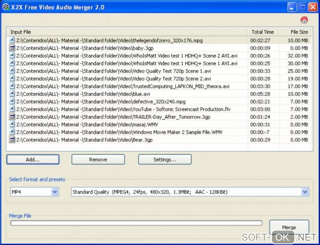 Screenshot №2 "X2X Free Video Audio Merger"