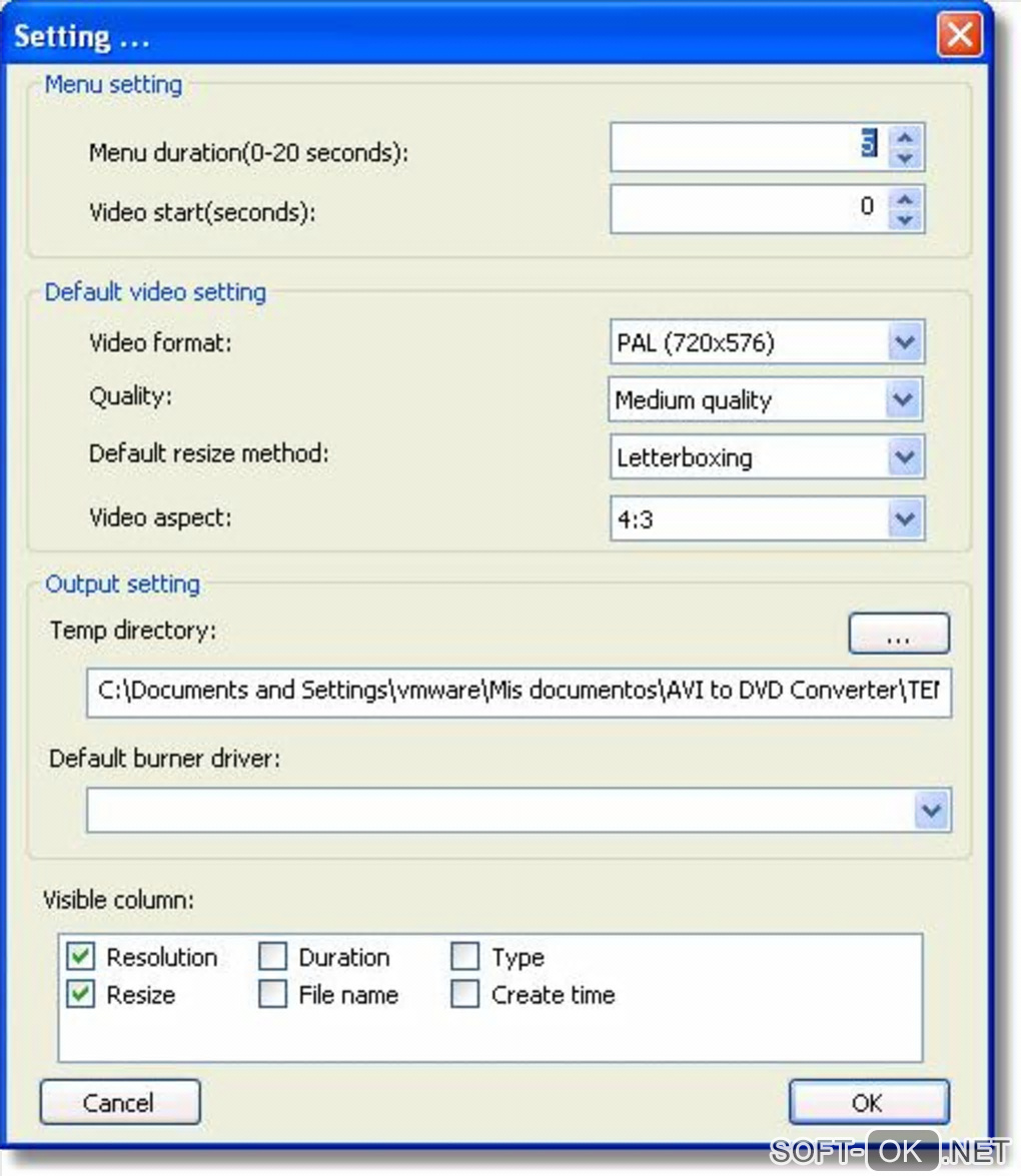 Screenshot №1 "Xilisoft AVI to DVD Converter"
