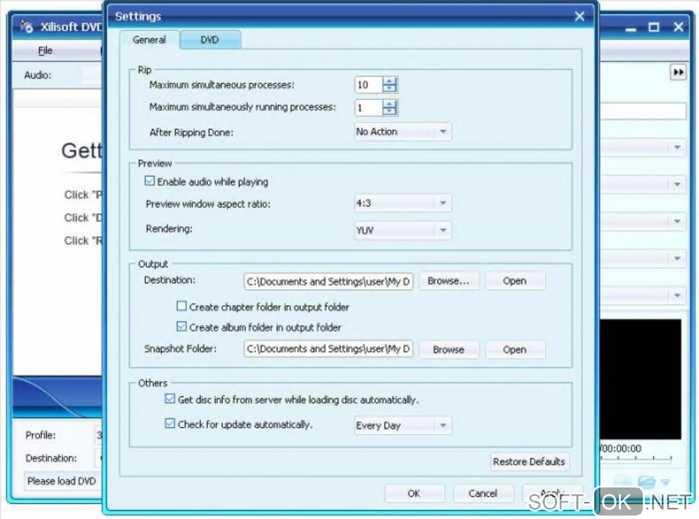 Screenshot №2 "Xilisoft DVD to 3GP Converter"