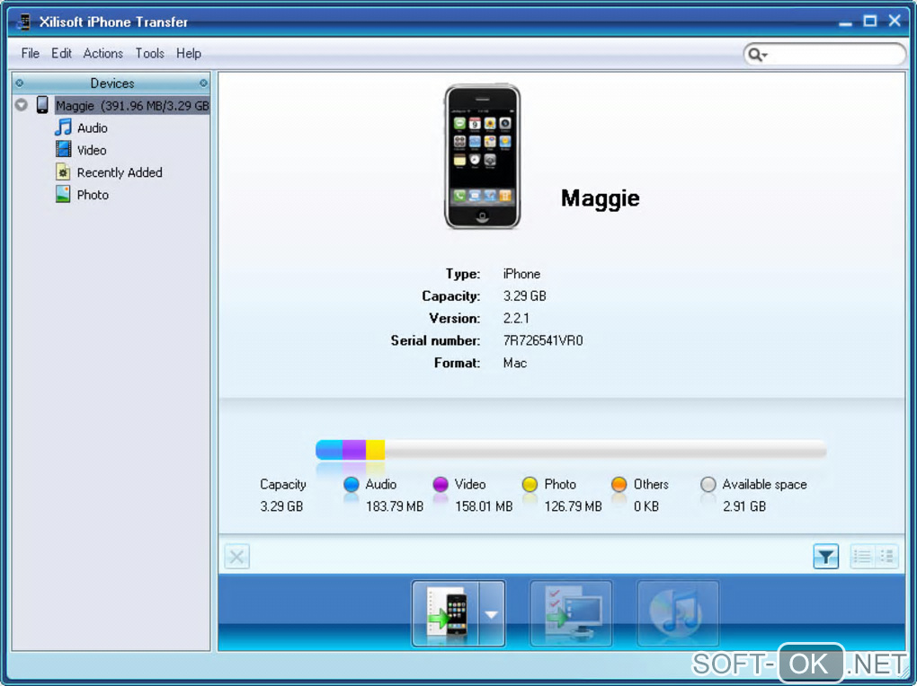 Screenshot №2 "Xilisoft iPhone Software Suite"