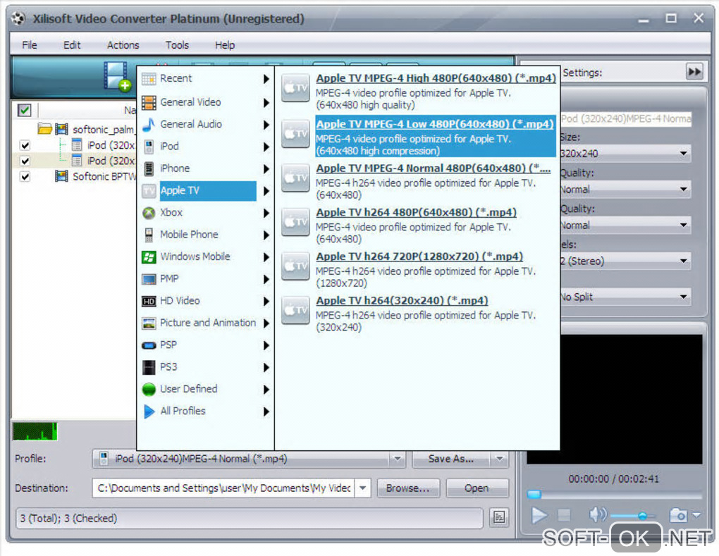 The appearance "Xilisoft Video Converter"