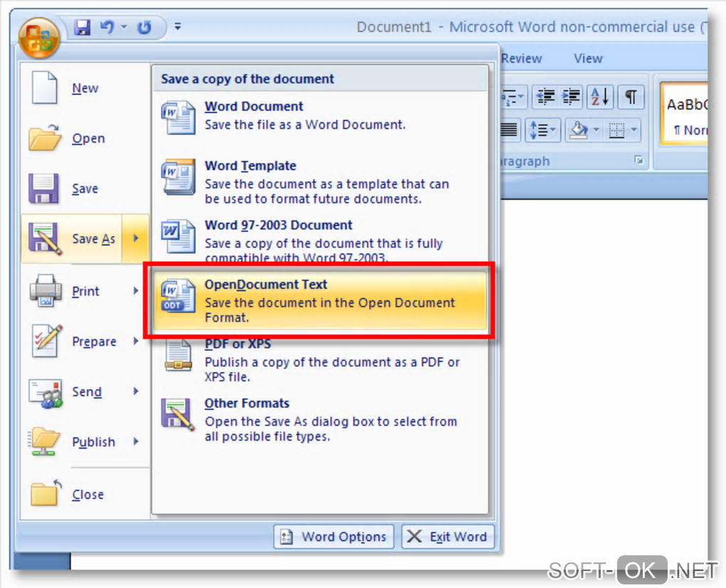 Screenshot №2 "Microsoft Office 2007 Service Pack 3"