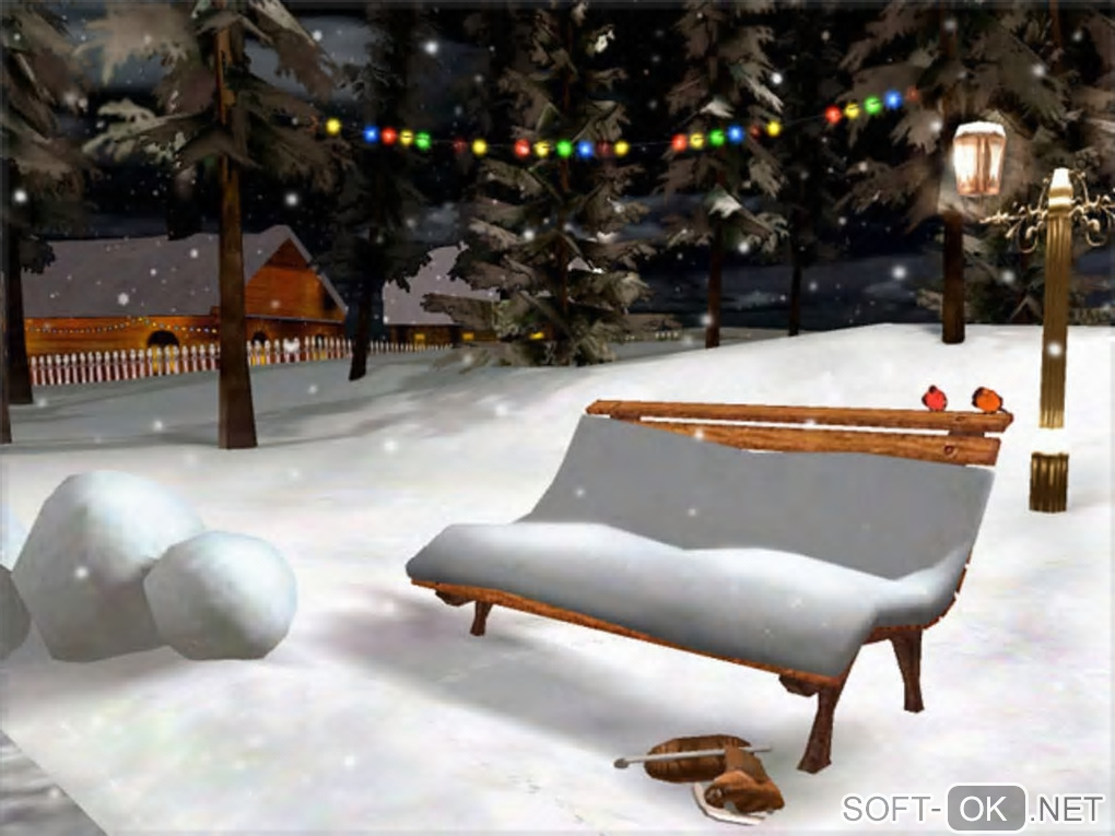 Screenshot №1 "3D Christmas Eve Screensaver"
