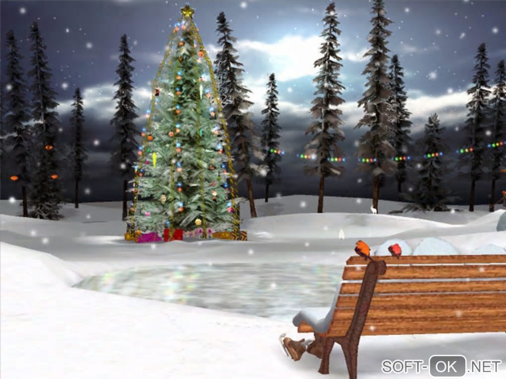 The appearance "3D Christmas Eve Screensaver"