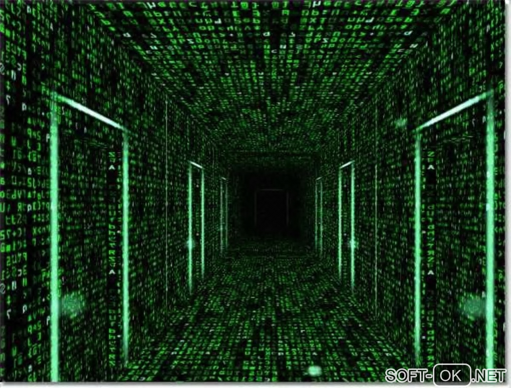 Screenshot №1 "3D Matrix Corridors Screensaver"