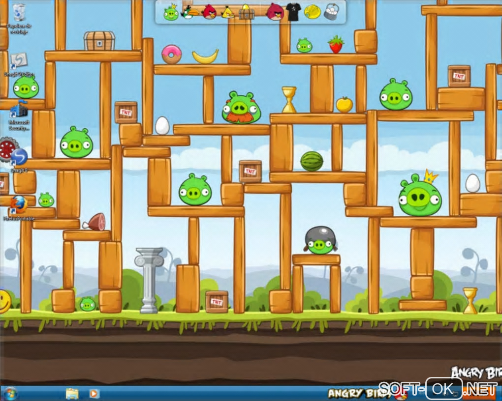The appearance "Angry Birds Skin Pack"