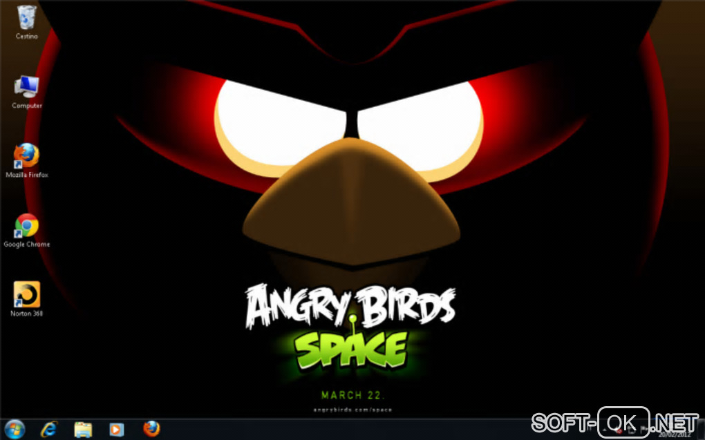Screenshot №1 "Angry Birds Space Wallpaper"