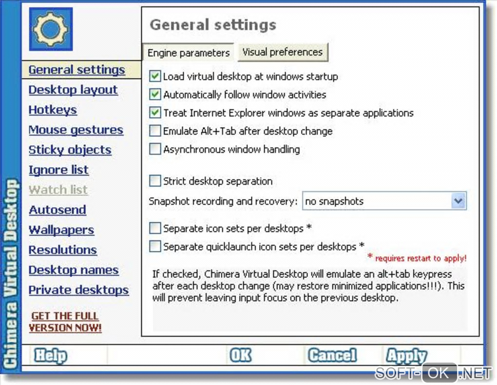 Screenshot №1 "Chimera Virtual Desktop"