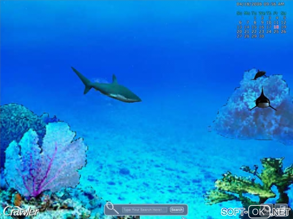The appearance "Crawler 3D Marine Aquarium Screensaver"