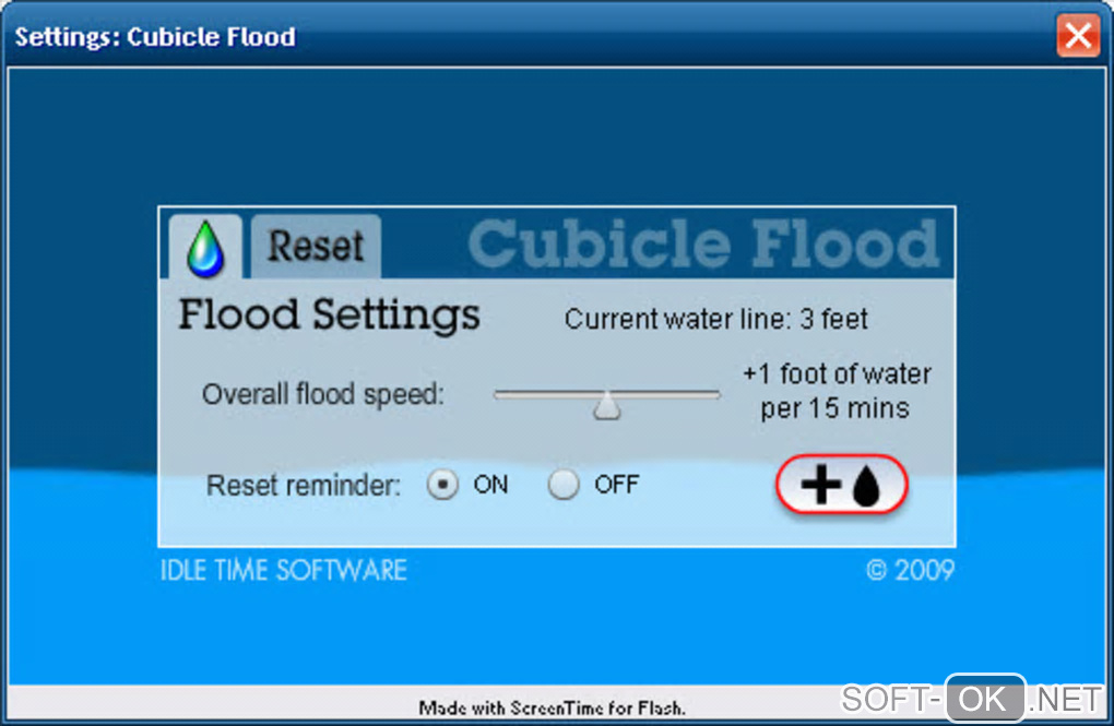 Screenshot №1 "Cubicle Flood Screensaver"