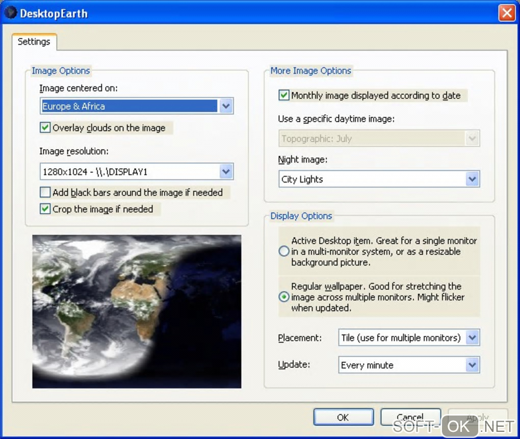Screenshot №2 "Desktop Earth"