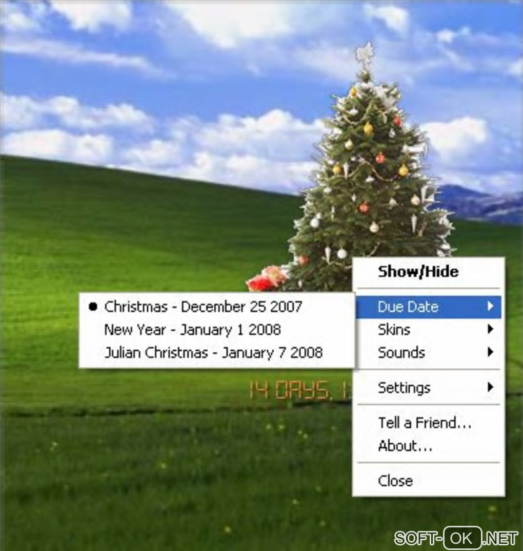 The appearance "Free Christmas Tree"