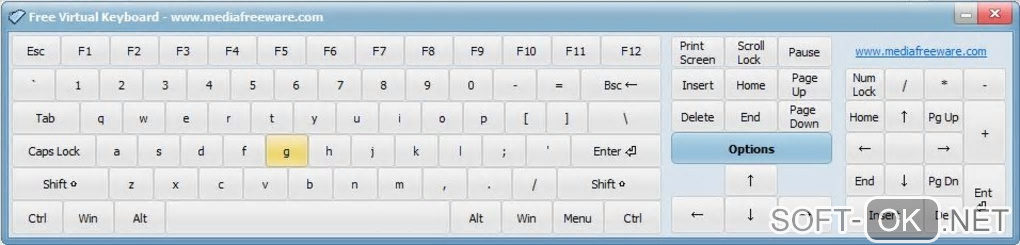 Screenshot №1 "Free Virtual Keyboard"