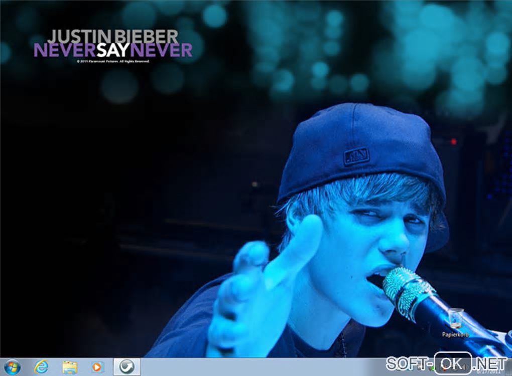 The appearance "Justin Bieber: Never Say Never Theme"