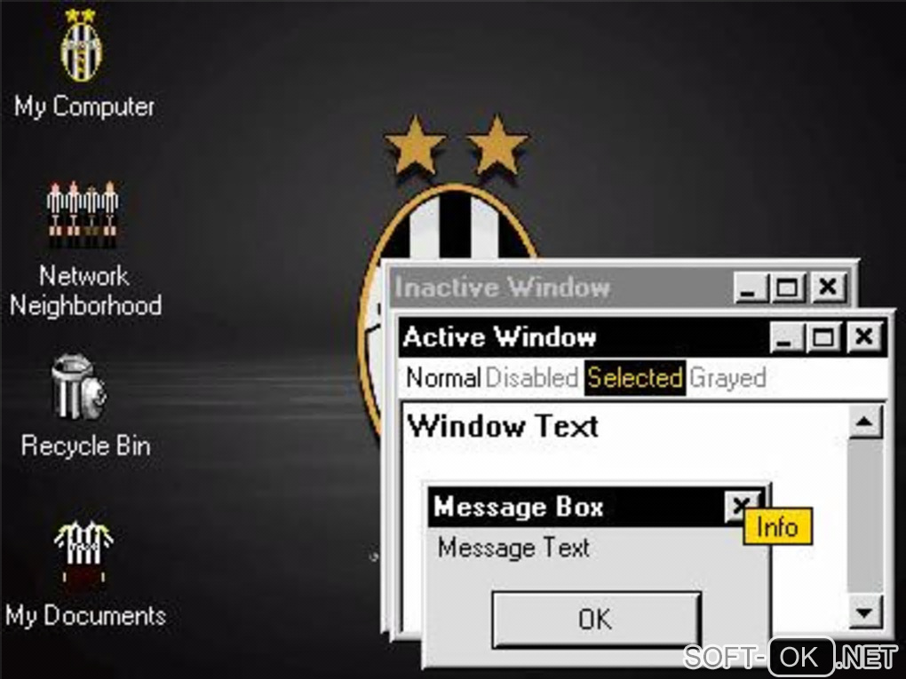 Screenshot №1 "Juventus desktop theme"