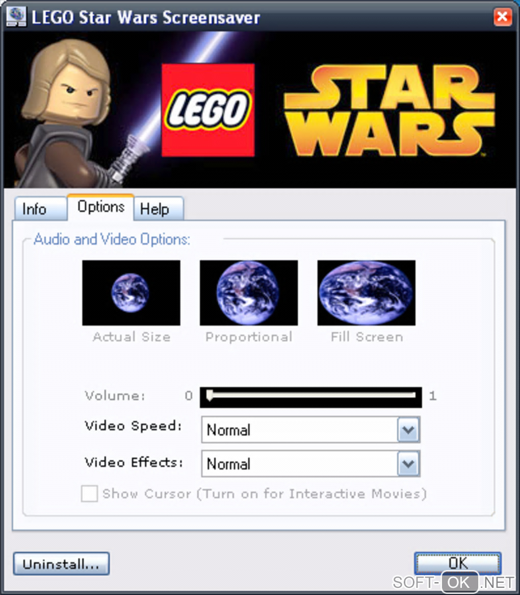 The appearance "Lego Star Wars"