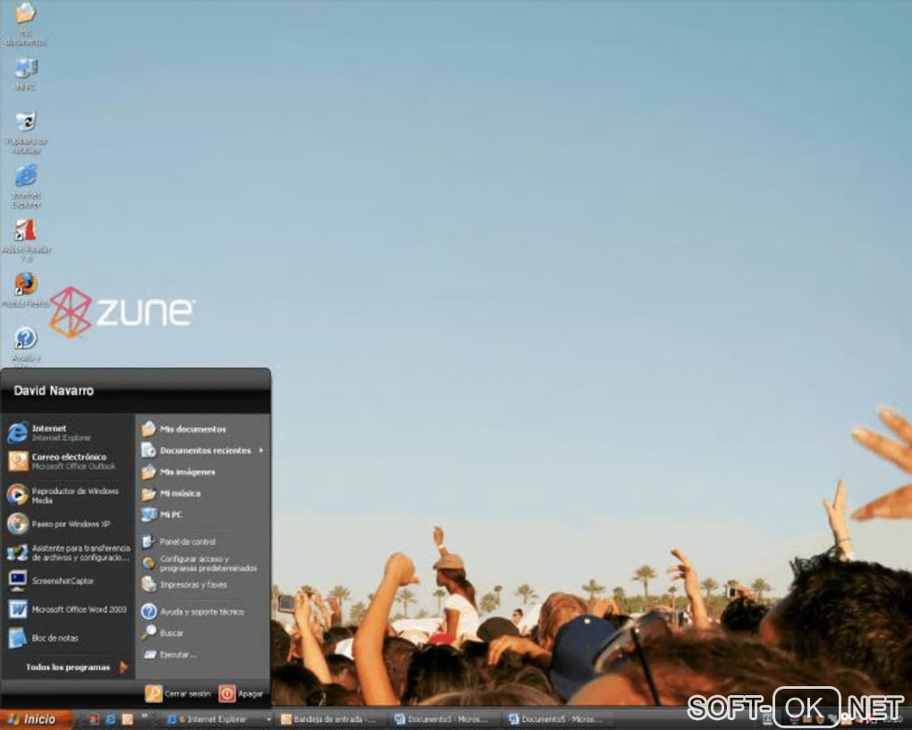 Screenshot №1 "Microsoft Zune Theme"