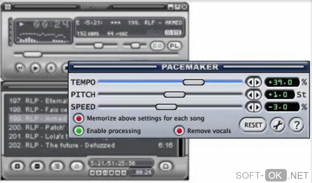 Screenshot №2 "PaceMaker plug-in"