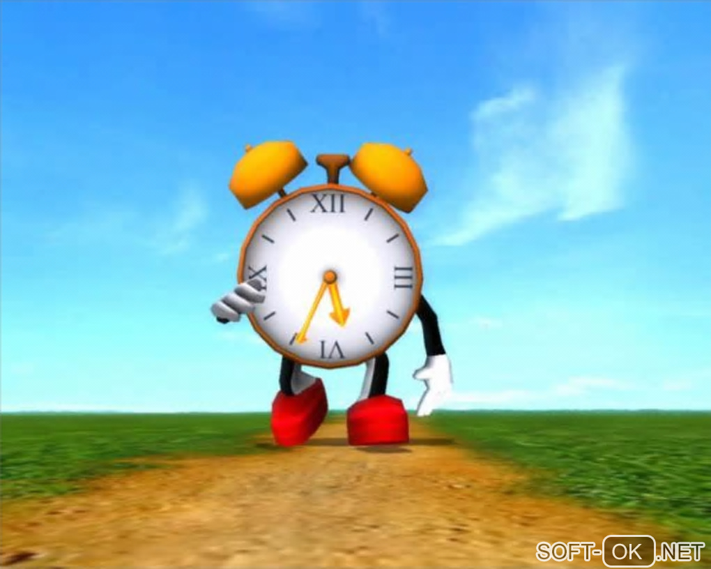 The appearance "Running Clock 3D Screensaver"