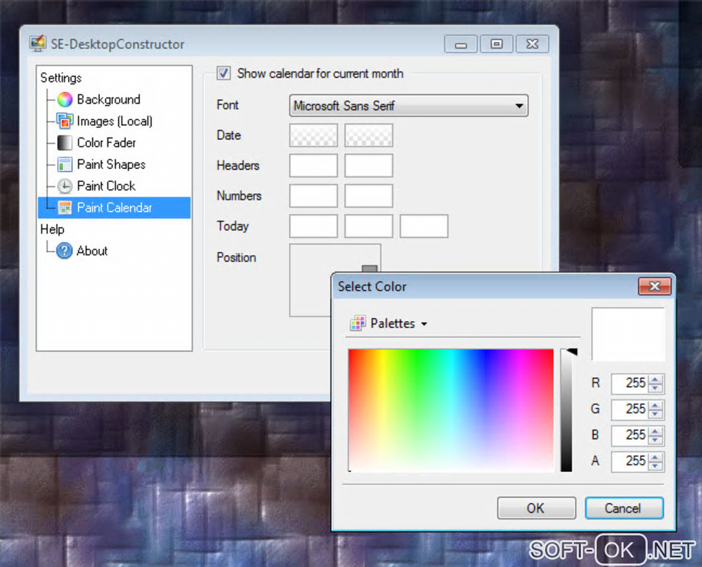 Screenshot №1 "SE-DesktopConstructor"