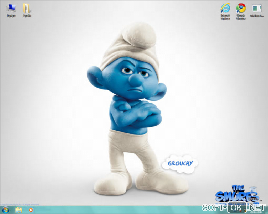 The appearance "Smurfs 3D theme pack"