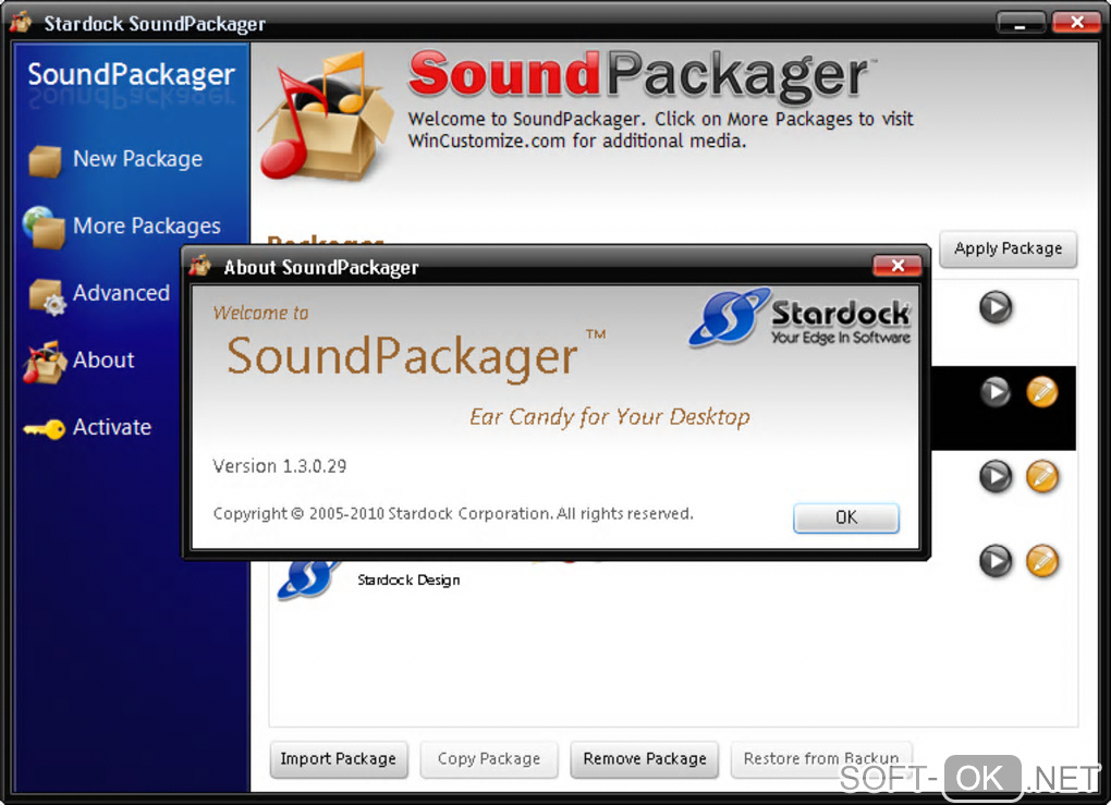 Screenshot №2 "SoundPackager"
