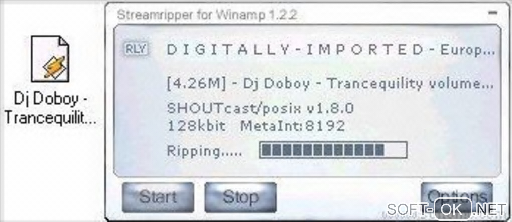 Screenshot №1 "Streamripper for Winamp"