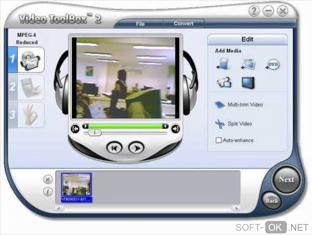 The appearance "Ulead Video ToolBox"