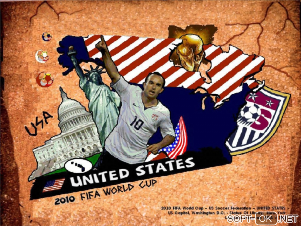 Screenshot №1 "USA FIFA World Cup 2010 Fan Wallpaper"