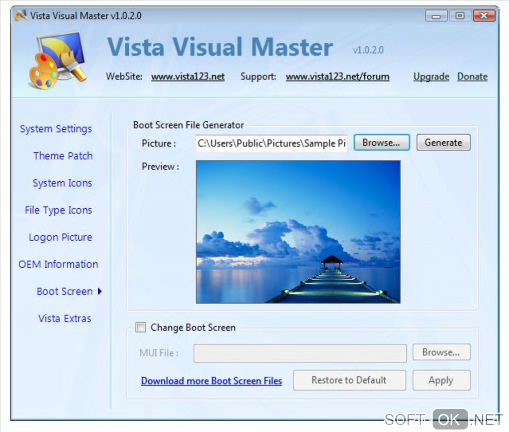 Screenshot №2 "Vista Visual Master"
