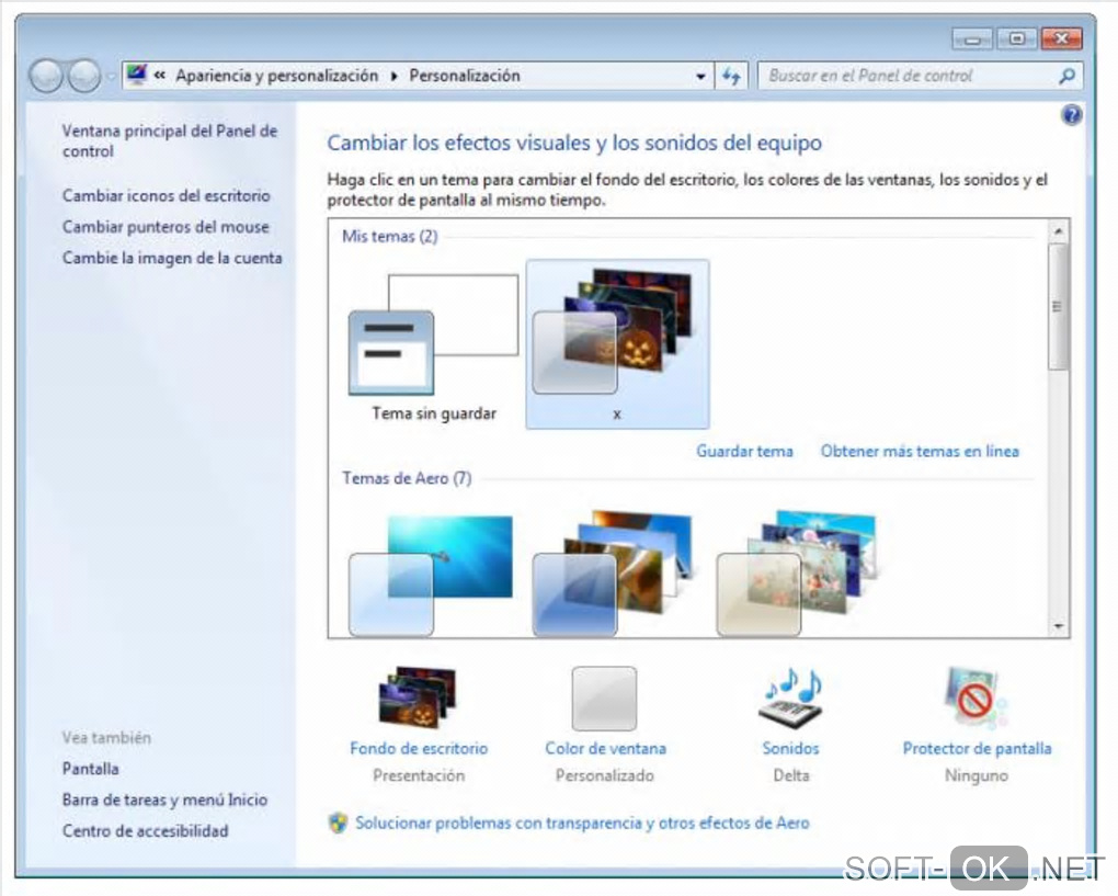 Screenshot №1 "Windows 7 Halloween Theme Pack"