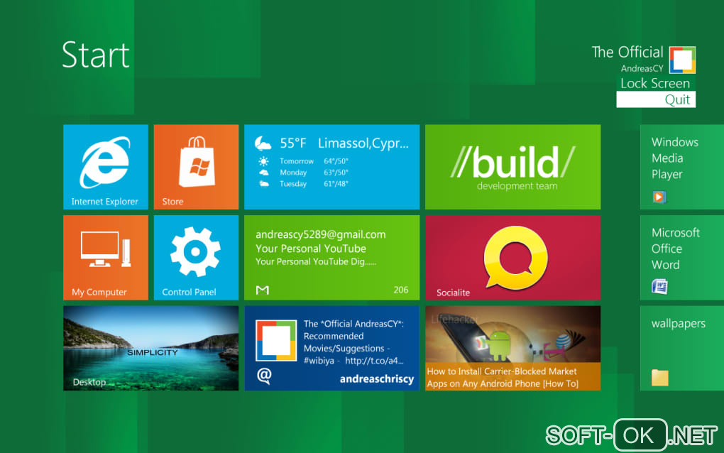 Screenshot №2 "Windows 8 Start Screen Full"