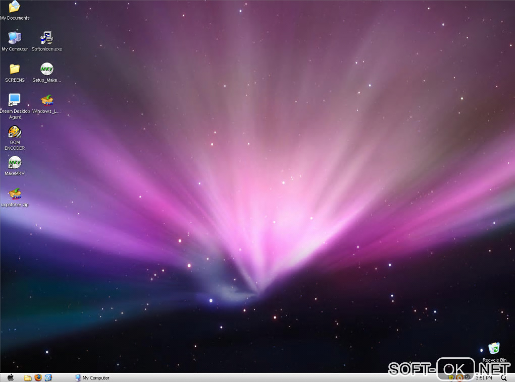 Screenshot №1 "Windows Leopard XP OS X"