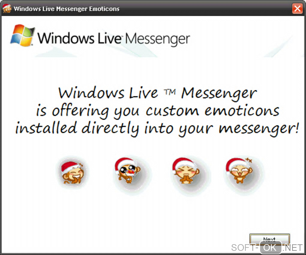 Screenshot №1 "Windows Live Messenger Emoticons"