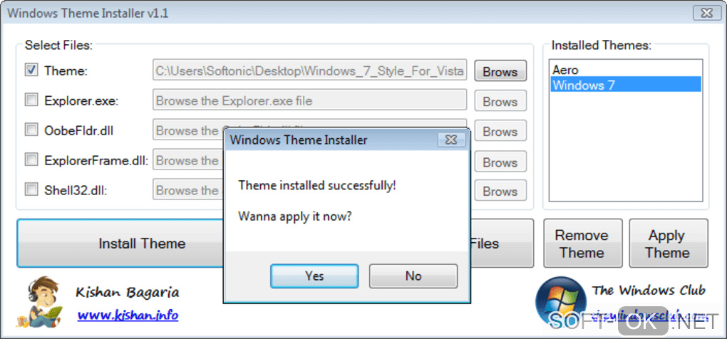 Screenshot №2 "Windows Theme Installer"