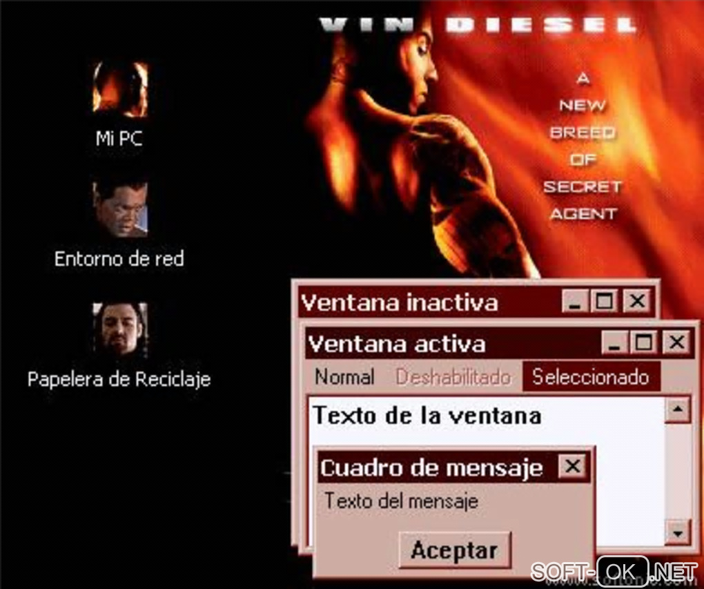 Screenshot №1 "xXx: Vin Diesel Desktop Theme"