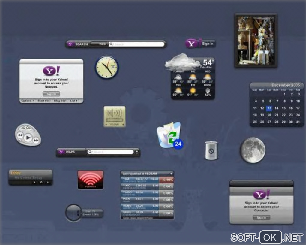 Screenshot №1 "Yahoo! Widgets"