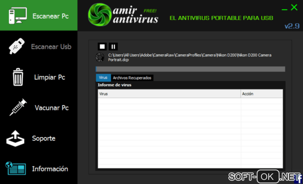 The appearance "Amir Antivirus"