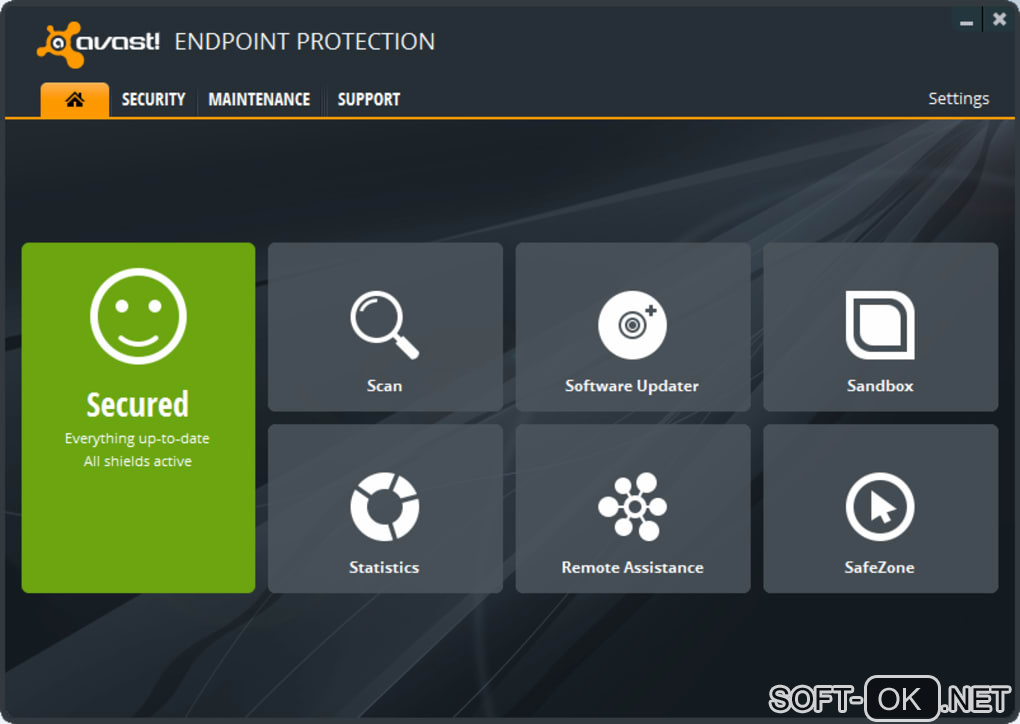 Screenshot №1 "avast! Endpoint Protection"