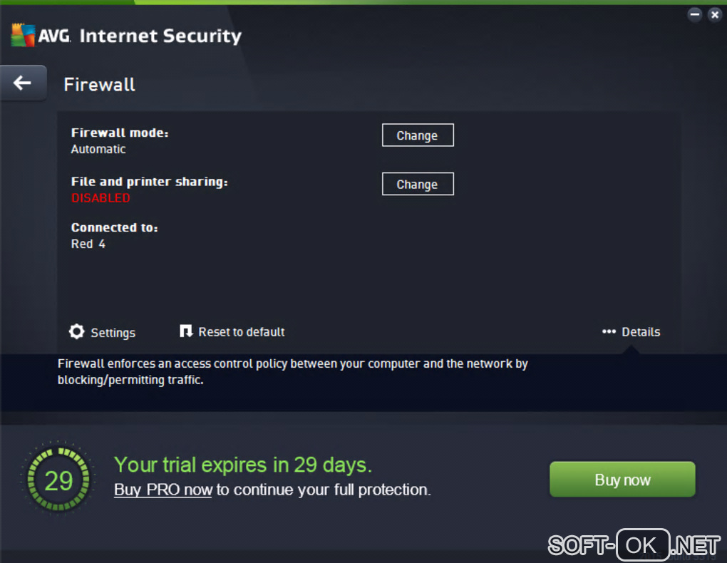 The appearance "AVG Internet Security - Unlimited"