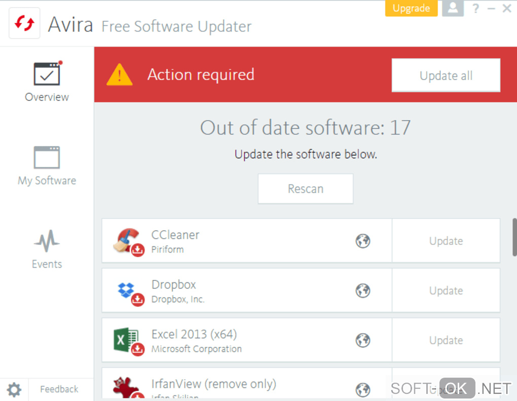 The appearance "Avira Free Security Suite"