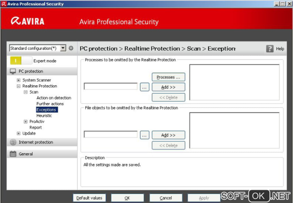 Screenshot №1 "Avira Professional Security"