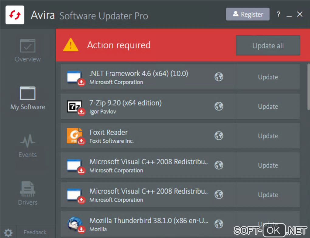 Screenshot №1 "Avira Software Updater"