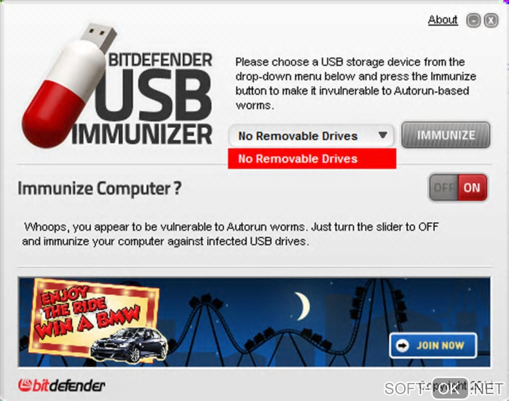 Screenshot №2 "BitDefender USB Immunizer"