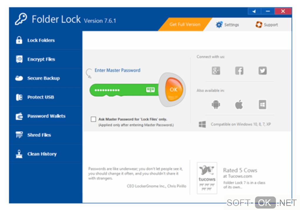 The appearance "Folder Lock"