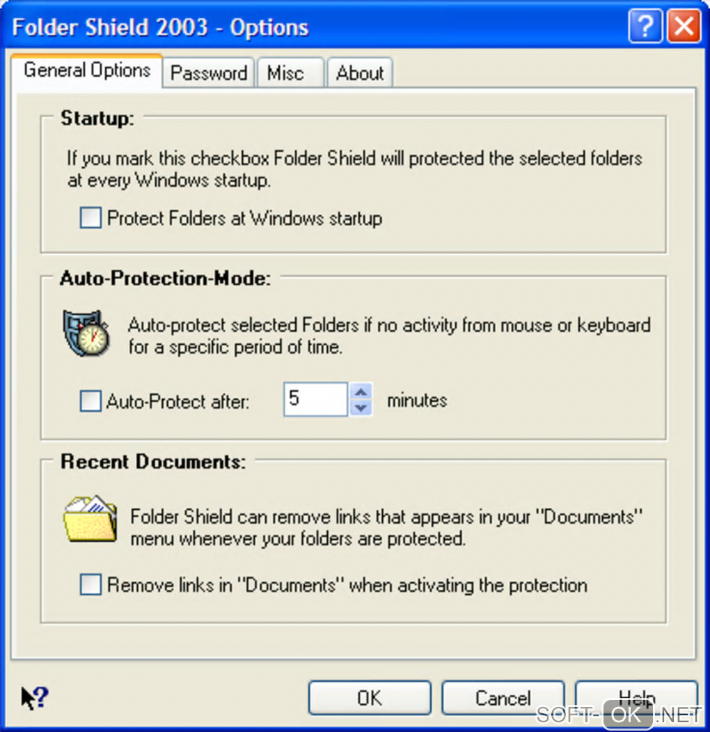 Screenshot №1 "Folder Shield"