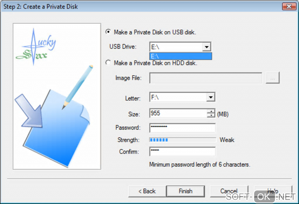 The appearance "GiliSoft Private Disk"